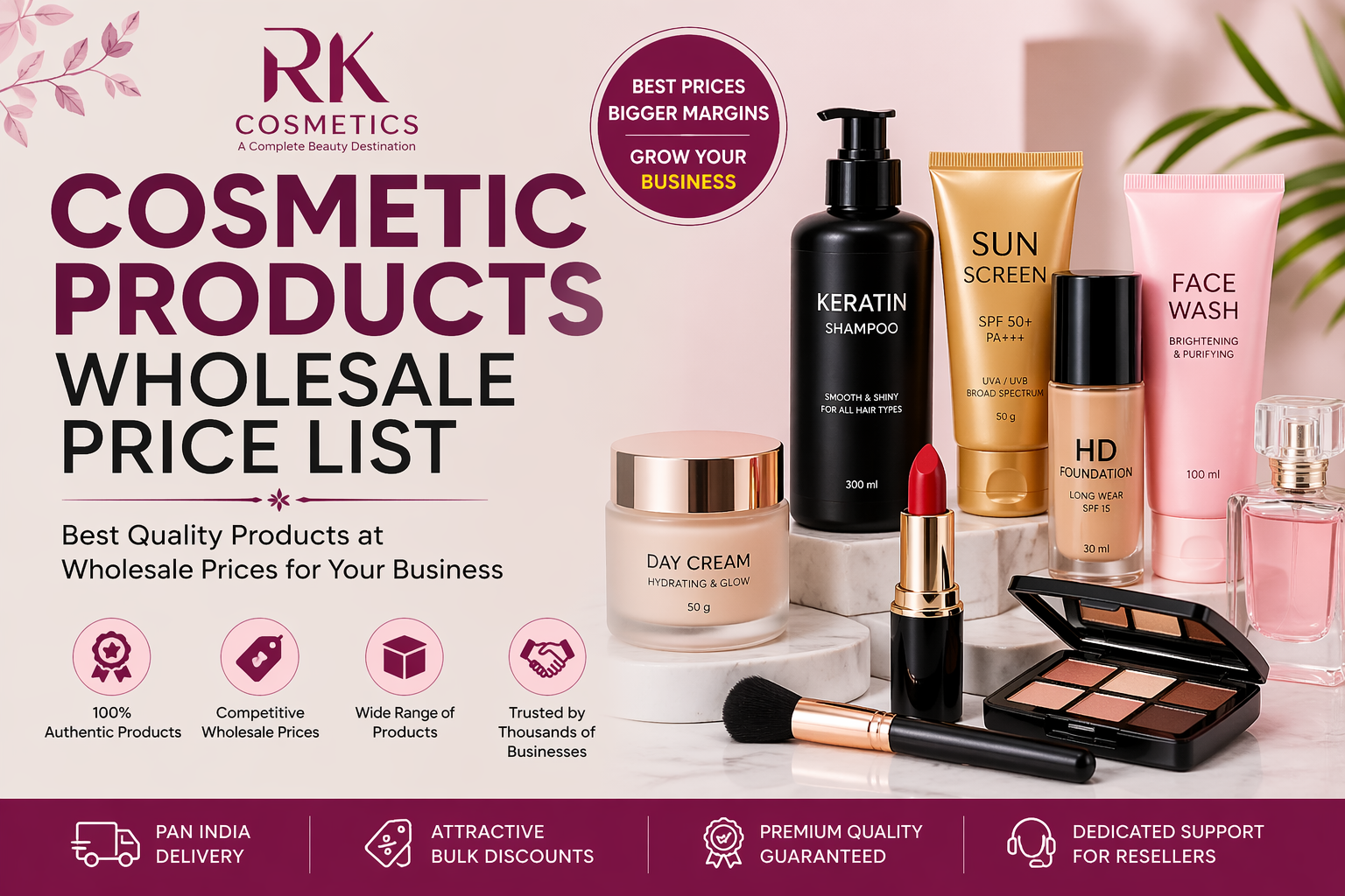 cosmetic products wholesale price list