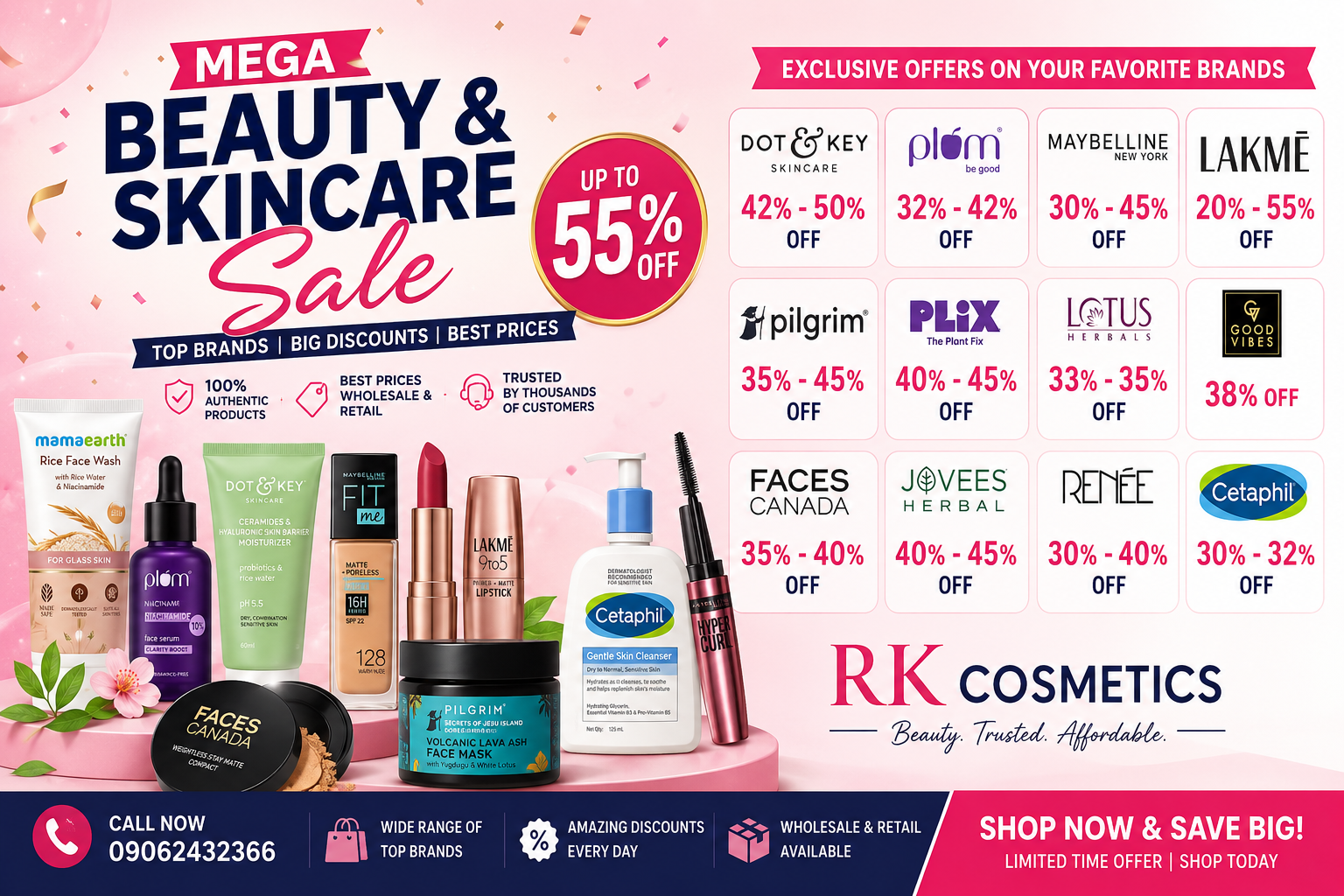 cosmetic wholesale rate list