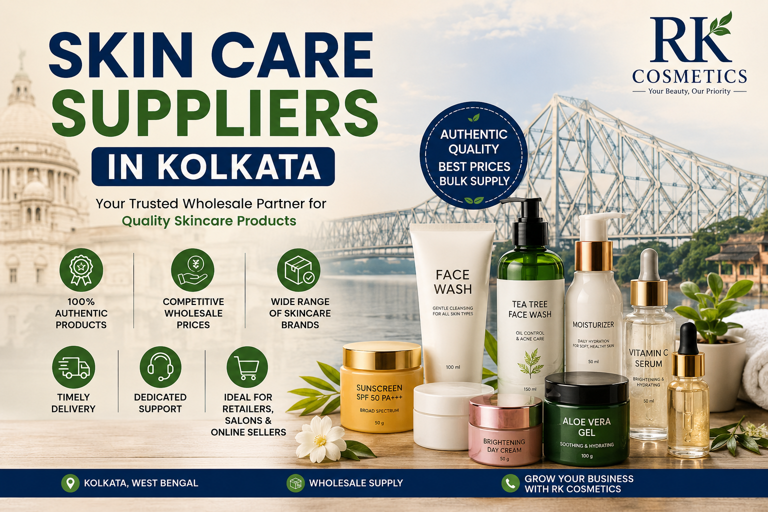 skin care suppliers in kolkata